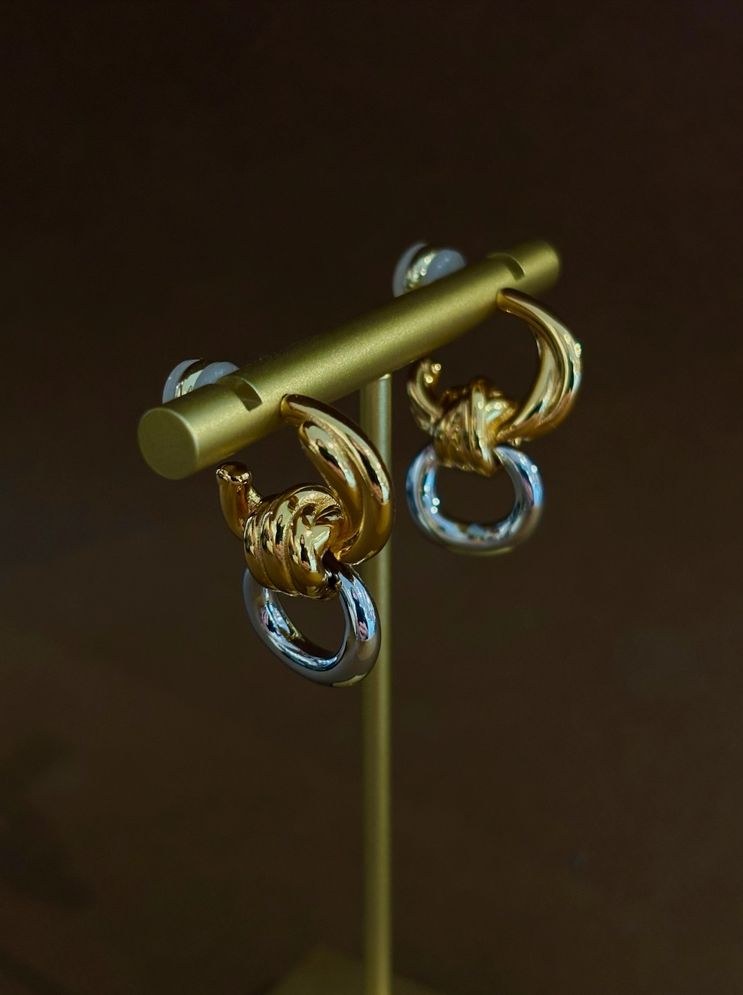 Delica Knotted Mixed Plated Earrings