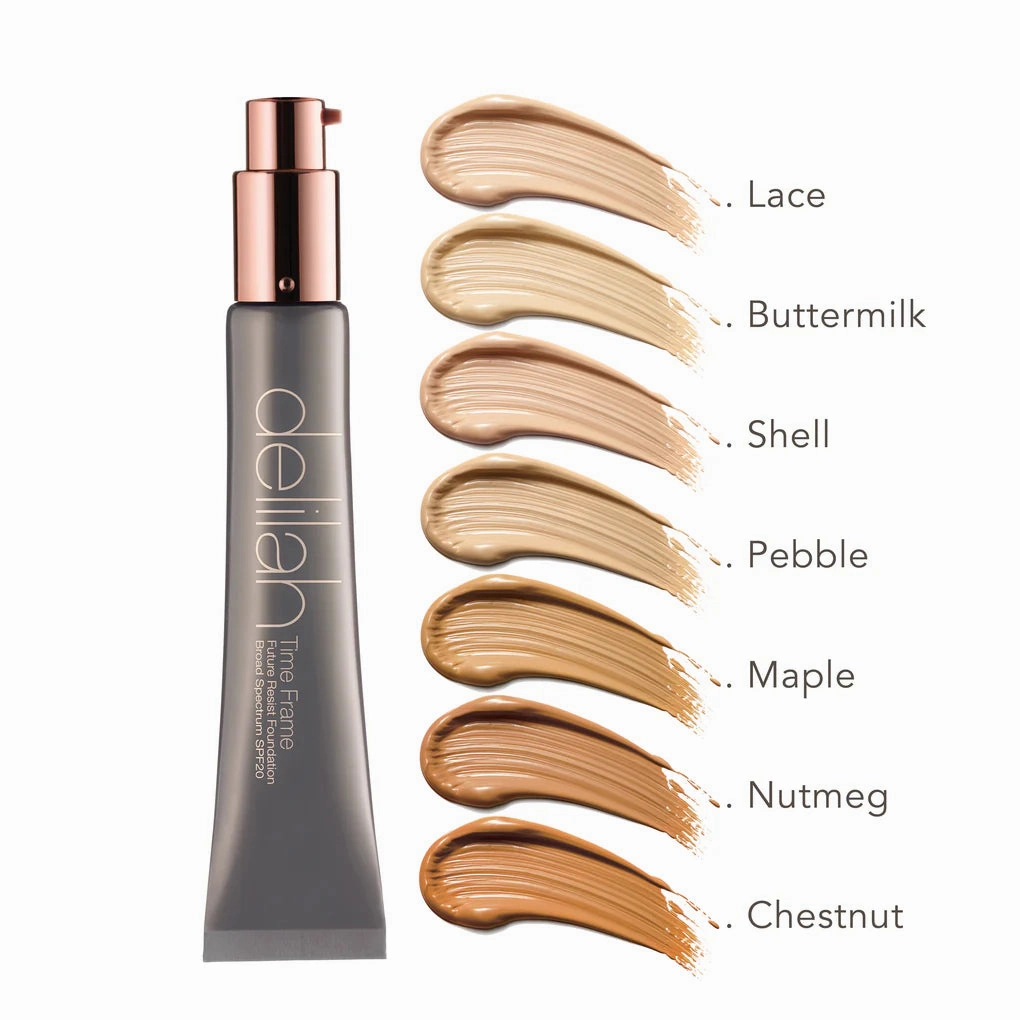 DELILAH Time Frame Future Resist Foundation SPF 20 in Chestnut