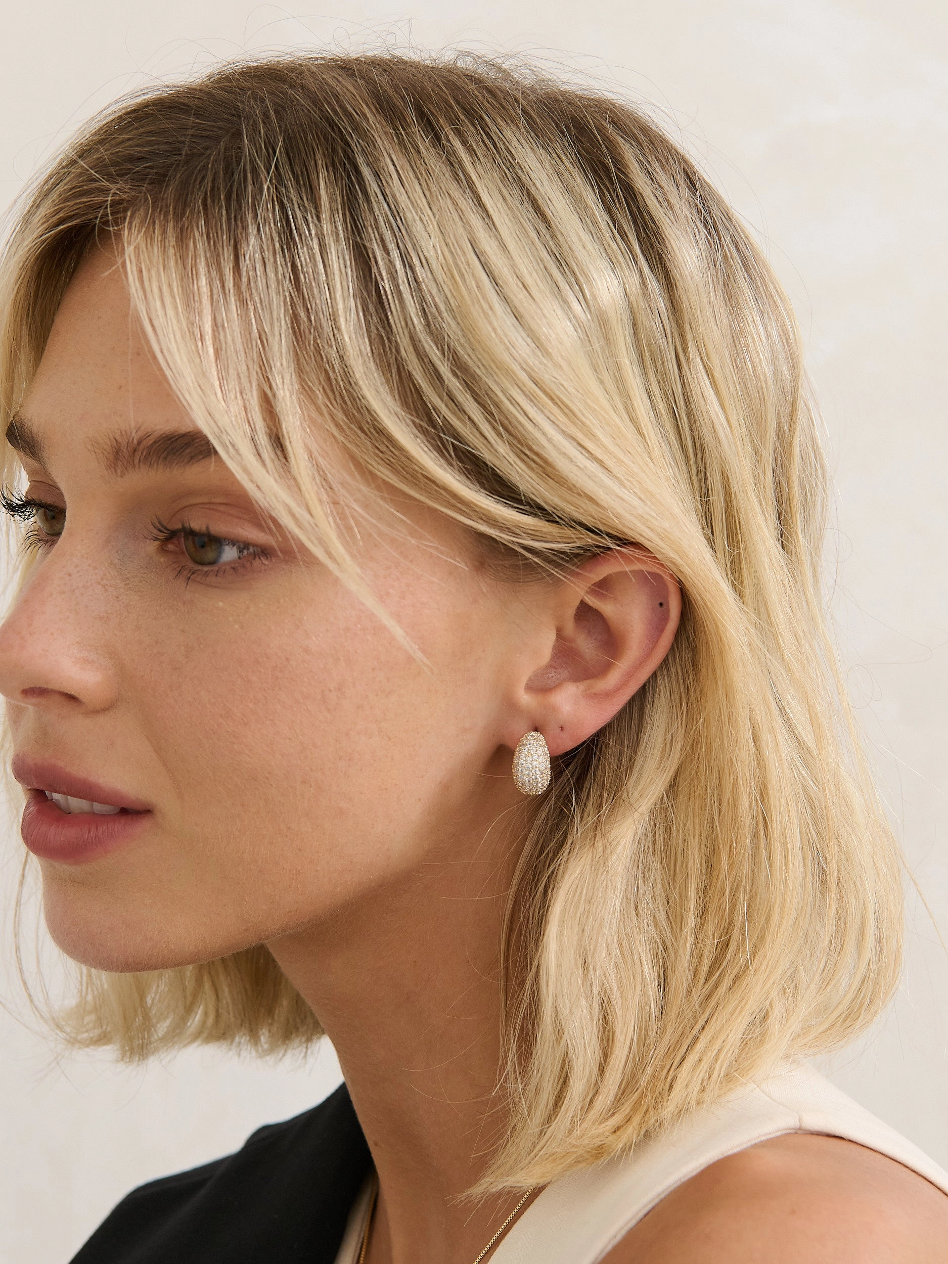 Diamanté Droplet 18K Gold Plated Earrings