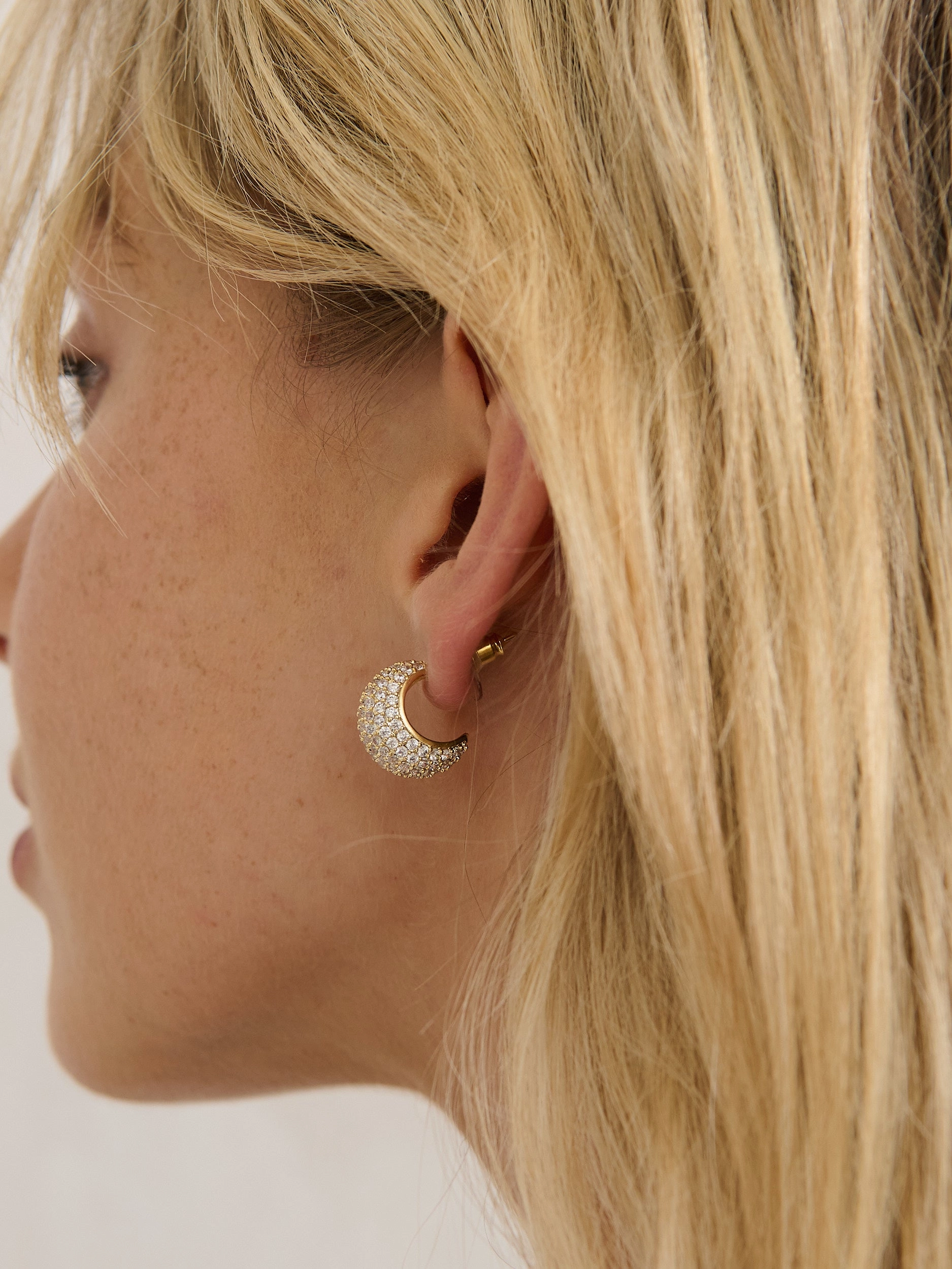 Diamanté Droplet 18K Gold Plated Earrings