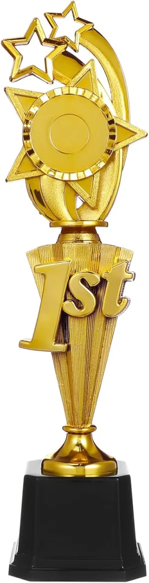 Didiseaon 1st Place Trophy Award 14.6 Inch Large Plastic First Place Trophy Cup for Sports Soccer Tournament Competitions Celebration Reward Trophies