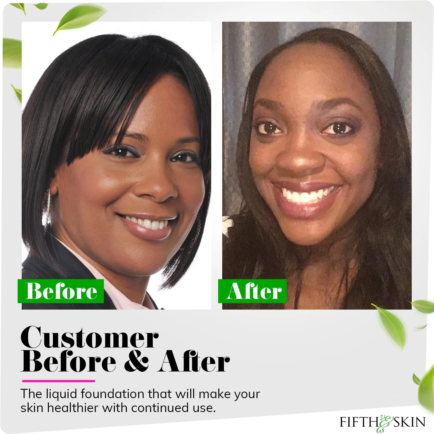 Fifth & Skin: Better’n Ur Skin Liquid Foundation (ESPRESSO - Natural, Organic, Vegan, Cruelty-Free - Gluten-Free Beauty with Buildable Coverage and Palm-Free Luxury - 1 oz