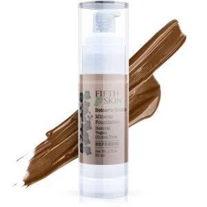 Fifth & Skin: Better’n Ur Skin Liquid Foundation (ESPRESSO - Natural, Organic, Vegan, Cruelty-Free - Gluten-Free Beauty with Buildable Coverage and Palm-Free Luxury - 1 oz