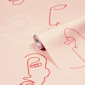 furn. Kindred Easy to apply Wallpaper Blush Pink
