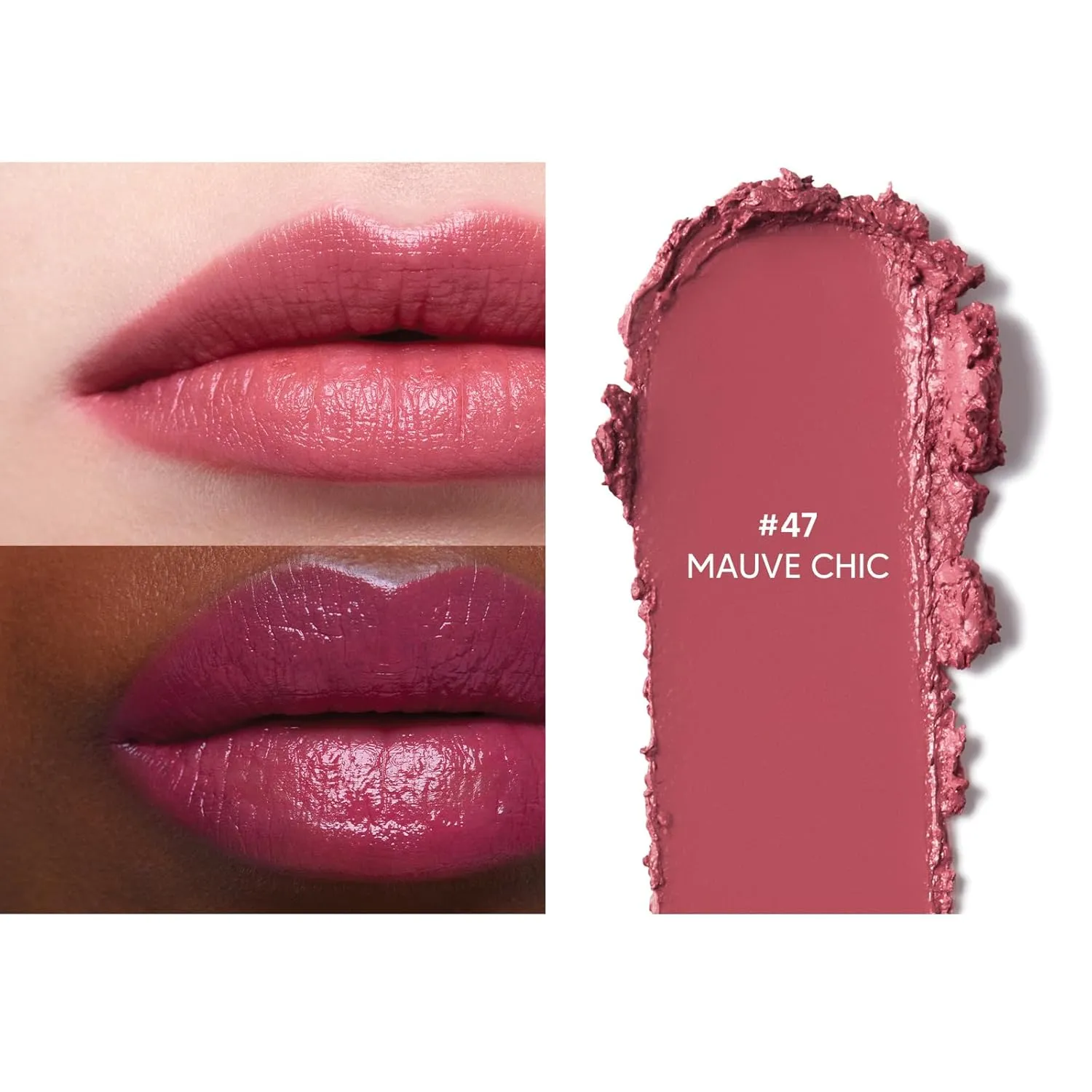 HERA Rouge Classy Lipstick 47 MAUVE CHIC | Luxurious Long-Lasting Color, Featherlight Comfort, Luminous and Velvety Finish, Seoul-Inspired Shades, Korean Lip Makeup, 0.12 oz. (3.5g)