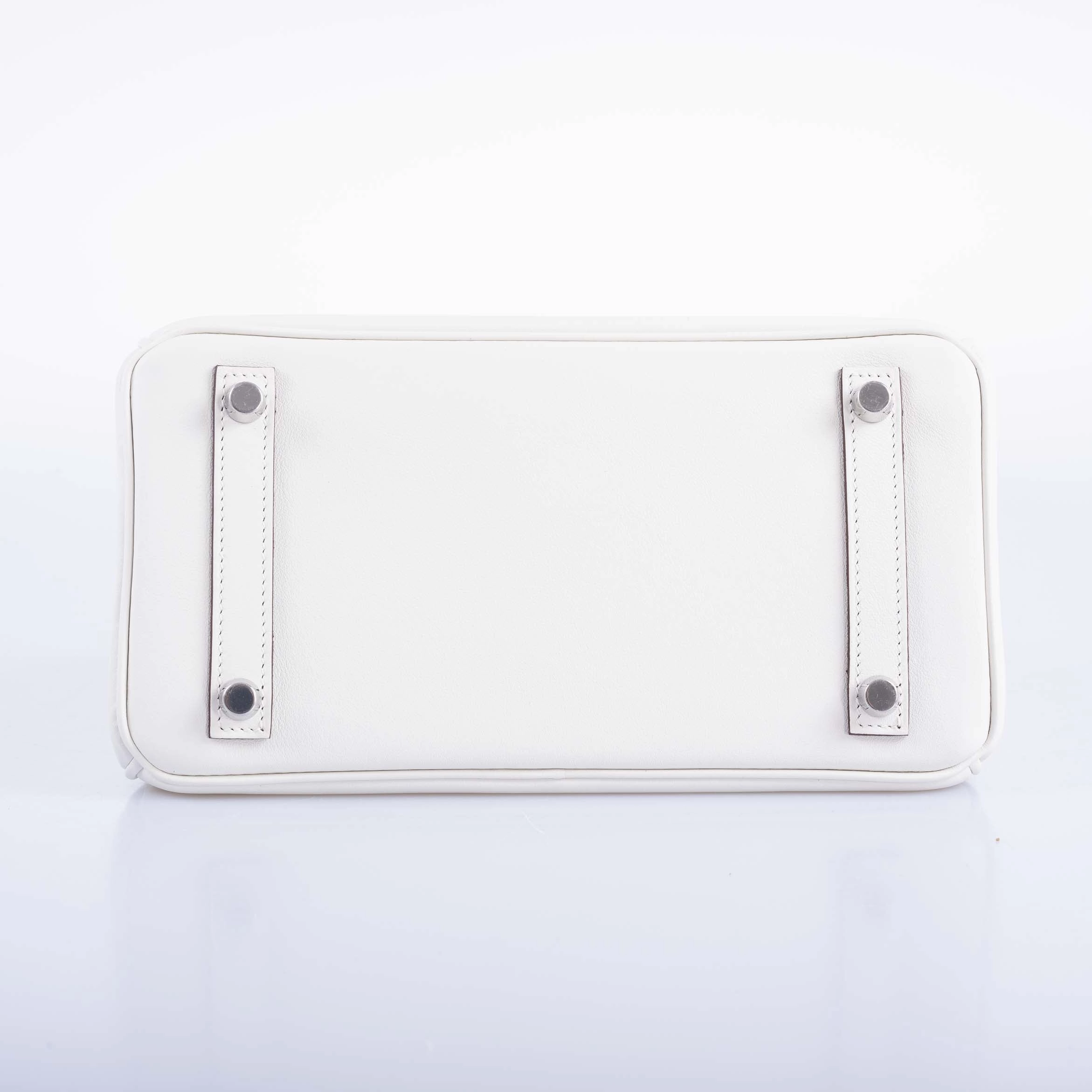 Hermès Birkin 25 In and Out Blanc Swift with Palladium Hardware