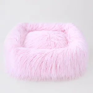 Himalayan Yak Dog Bed in Pink, Blush, Royal Purple, White and Peach