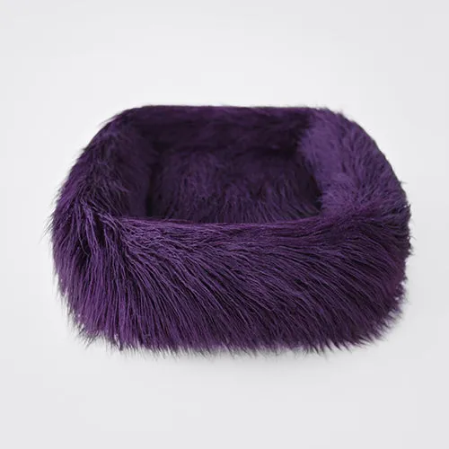 Himalayan Yak Dog Bed in Pink, Blush, Royal Purple, White and Peach