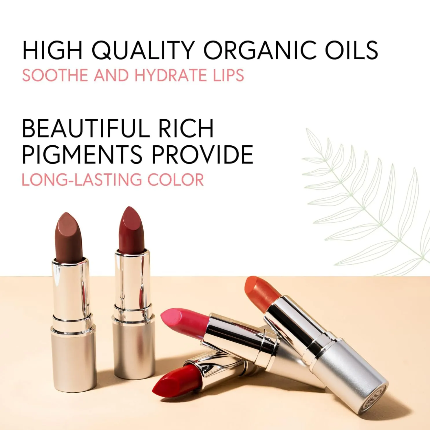 Honeybee Gardens Truly Natural Long Lasting Lipstick, Calliope, Medium Neutral Mauve, Naturally Hydrating & Nourishing, Vegan, Gluten-Free & Cruelty-Free, 0.13 oz / 3.8 g