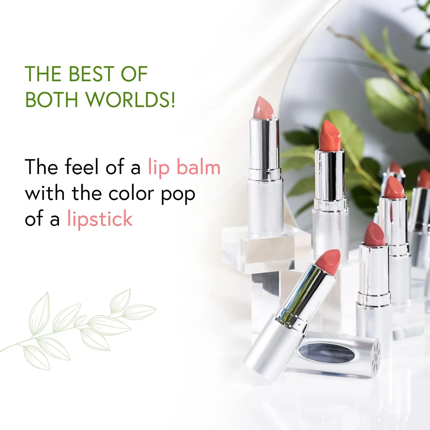 Honeybee Gardens Truly Natural Long Lasting Lipstick, Cherokee, Medium Neutral Mauve, Naturally Hydrating & Nourishing, Vegan, Gluten-Free & Cruelty-Free, 0.13 oz / 3.8 g