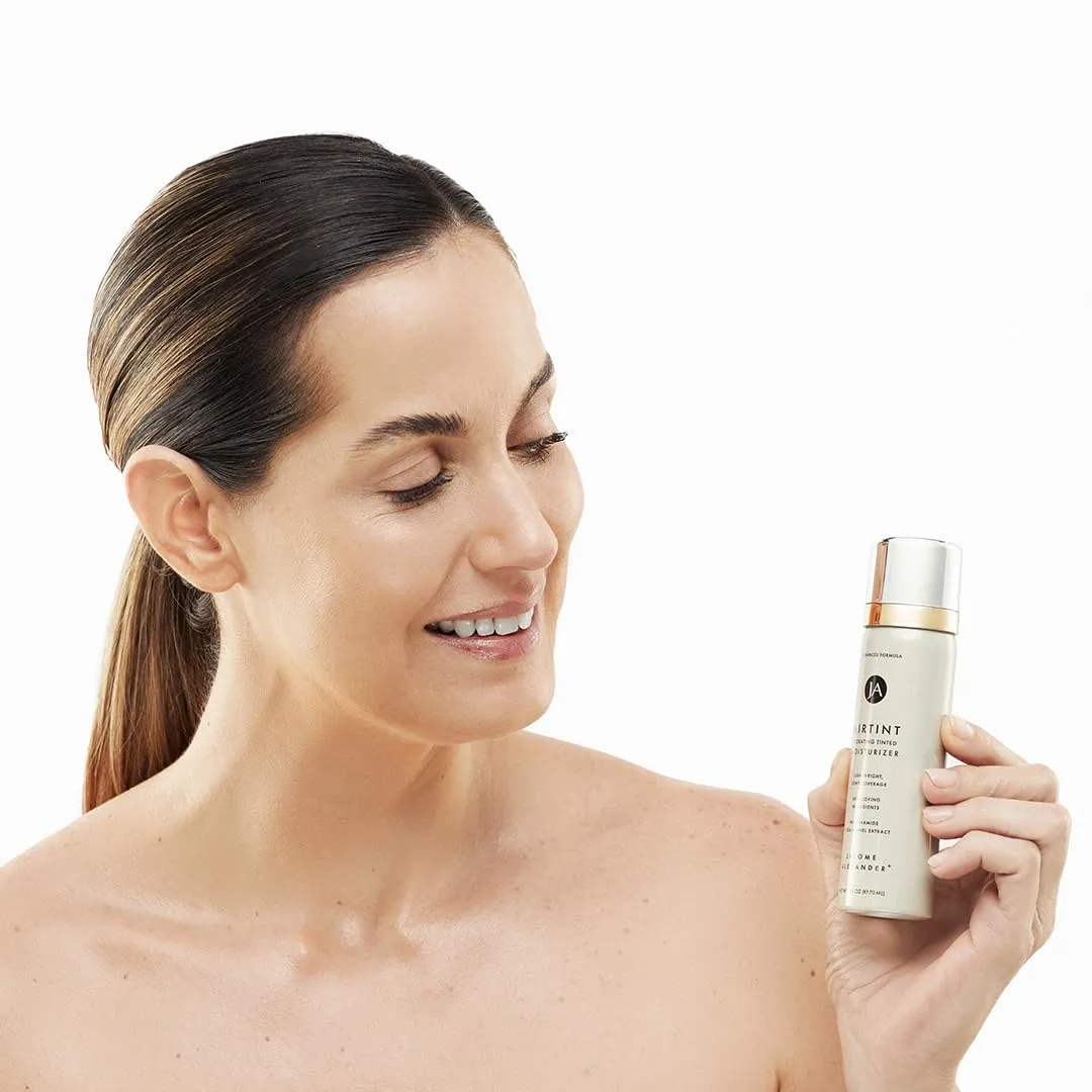 Jerome Alexander MagicMinerals AirTint Tinted Moisturizer AirBrush Spray Light Shade | Tinted Moisturizer Spray with Anti-Aging Ingredients | Dark