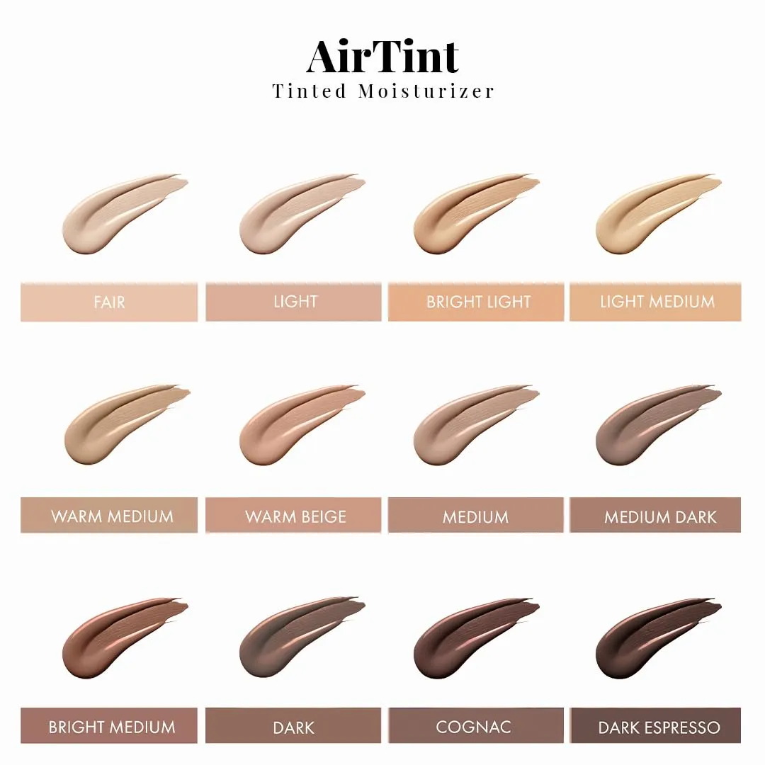 Jerome Alexander MagicMinerals AirTint Tinted Moisturizer AirBrush Spray Light Shade | Tinted Moisturizer Spray with Anti-Aging Ingredients | Dark
