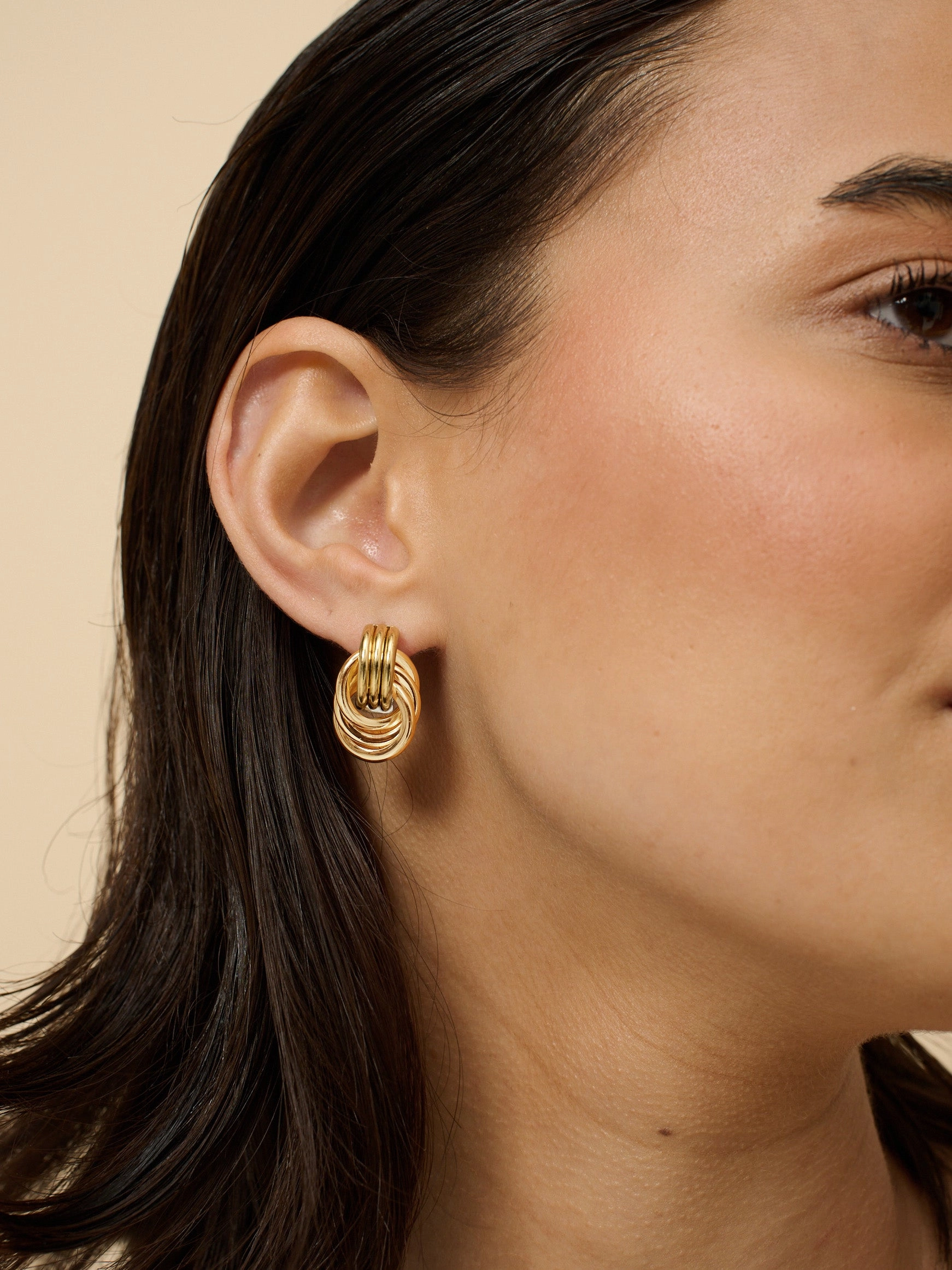 Knotted 18K Gold Plated Earrings