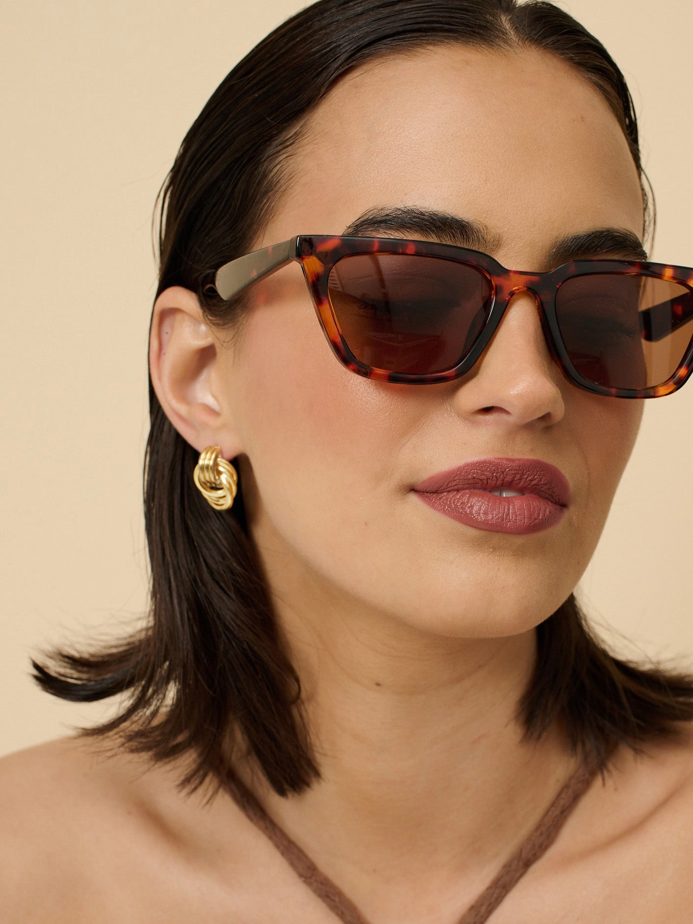 Knotted 18K Gold Plated Earrings