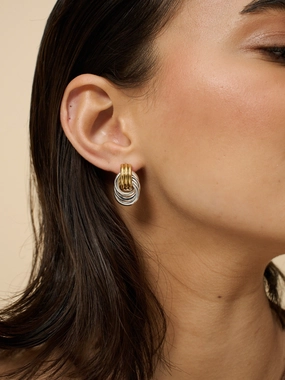 Knotted Duotone Plated Earrings