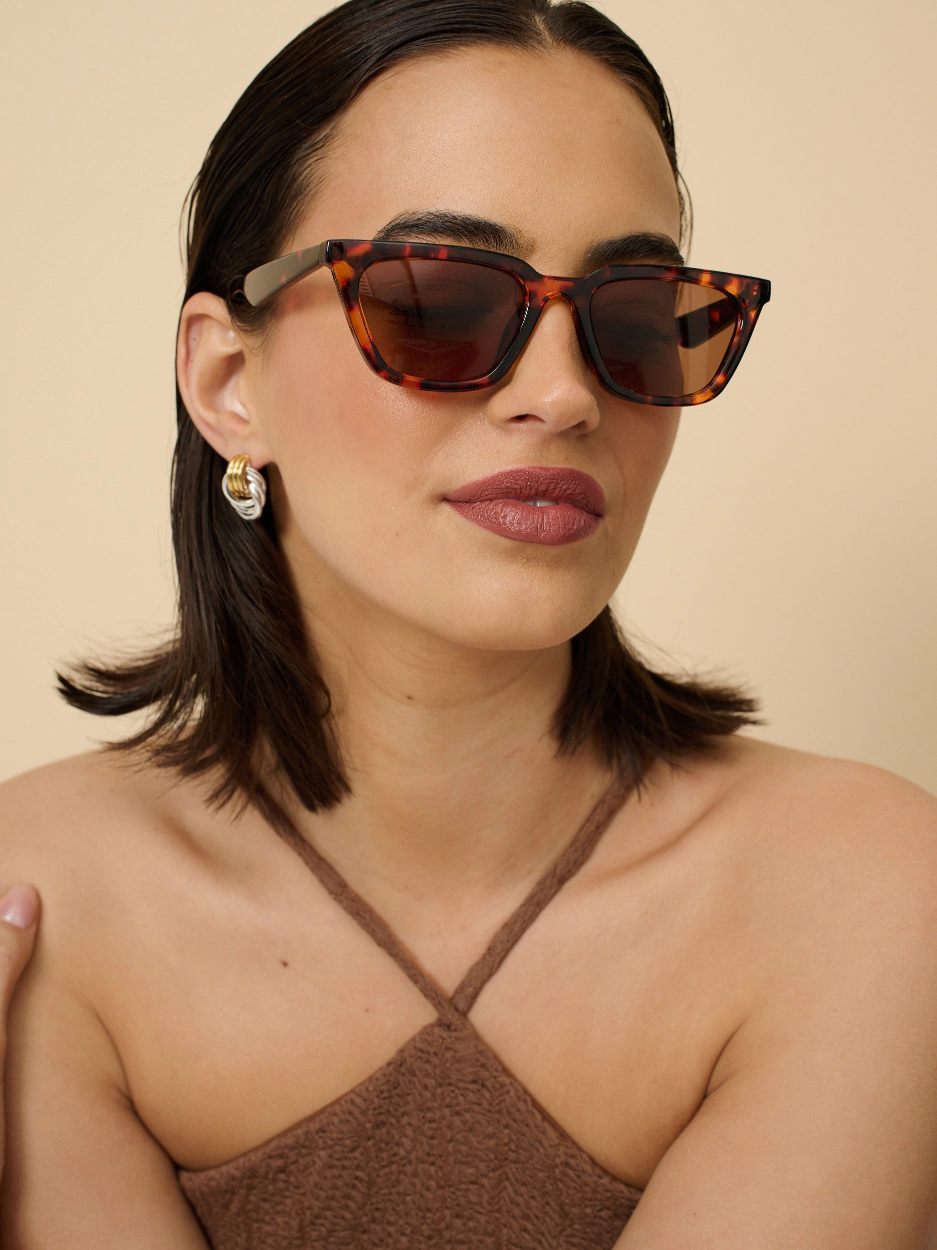 Knotted Duotone Plated Earrings
