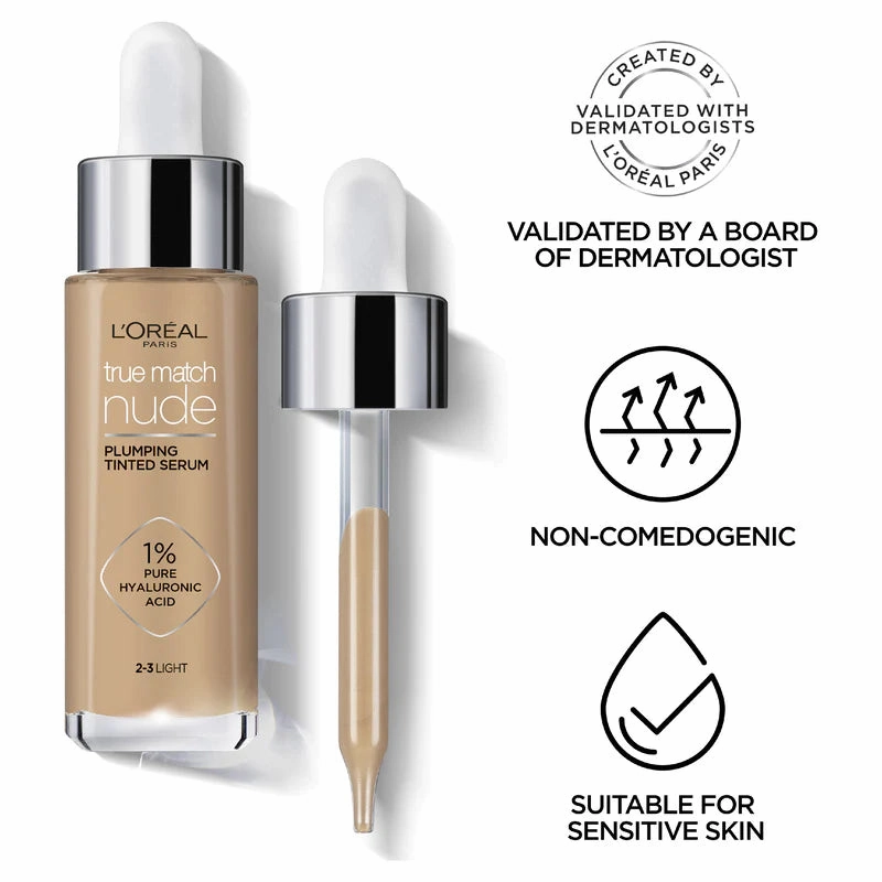 L’Oreal Paris True Match Nude Plumping Serum 2-3 Light