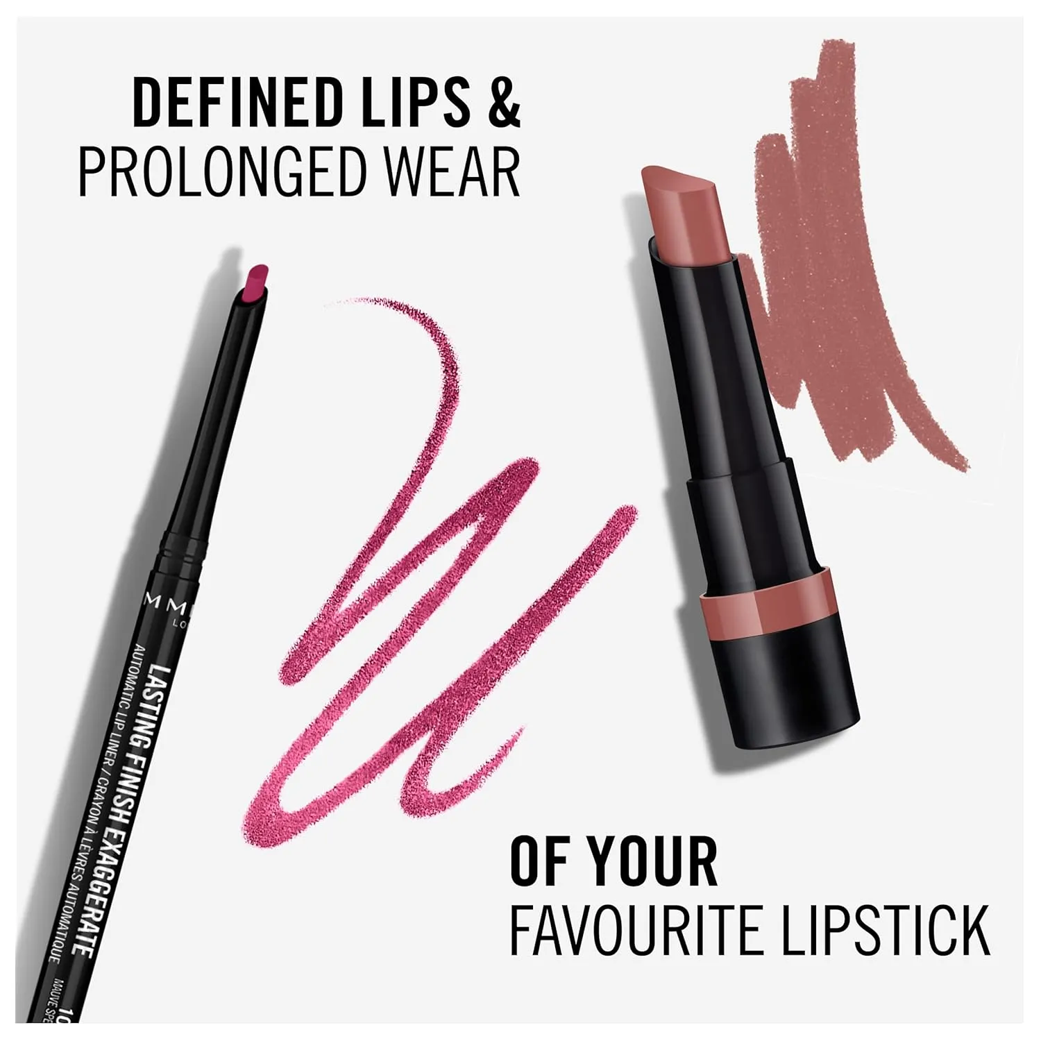 Lasting Finish Exaggerate Automatic Lip Liner, 105 Mauve Spell, Shelf Pack of 3