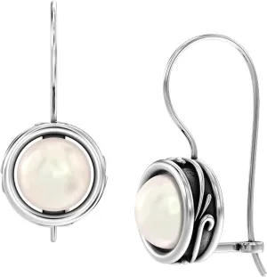 LeCalla 925 Sterling Silver Hammered Earrings Lightweight Italian Classic Handmade Textured Hammered Drop Dangle Earring for Women