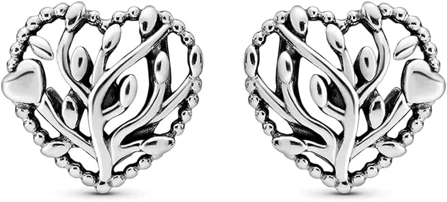 LeCalla 925 Sterling Silver Heart Stud Earrings Jewelry Lightweight Love Heart Shaped Earring for Women Valentines Day Gifts for Her