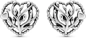 LeCalla 925 Sterling Silver Heart Stud Earrings Jewelry Lightweight Love Heart Shaped Earring for Women Valentines Day Gifts for Her