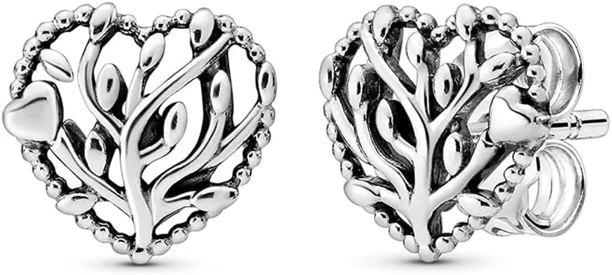 LeCalla 925 Sterling Silver Heart Stud Earrings Jewelry Lightweight Love Heart Shaped Earring for Women Valentines Day Gifts for Her