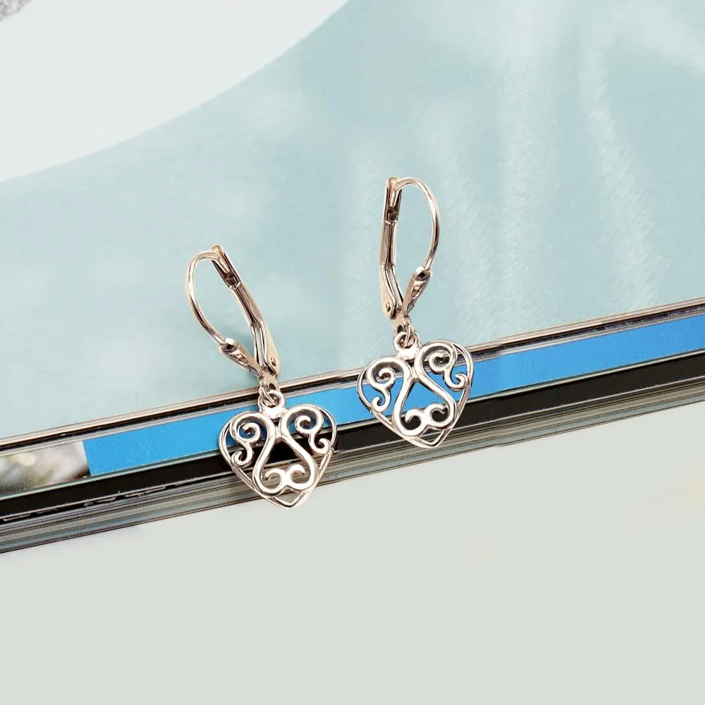 LeCalla 925 Sterling Silver Leverback Drop Earrings Lightweight Bohemia Teardrop Drop Dangle Earring for Women