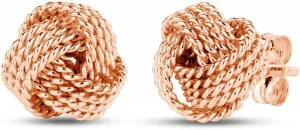 LeCalla 925 Sterling Silver Love-Knot Earring Stud Jewelry Italian Design Lightweight Twisted Love Knot Stud Earrings for Women