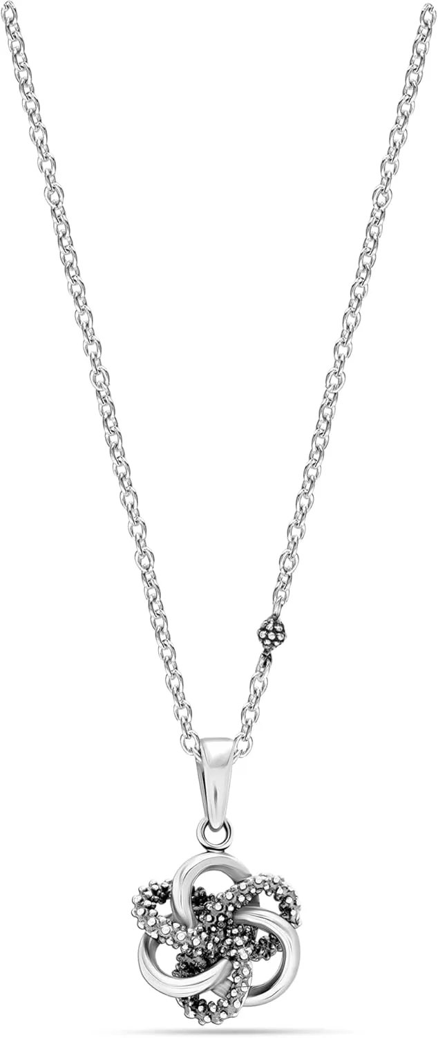 LeCalla 925 Sterling Silver Necklace Jewelry Lightweight Pendant with 18 inches Chain Necklace for Women Teen