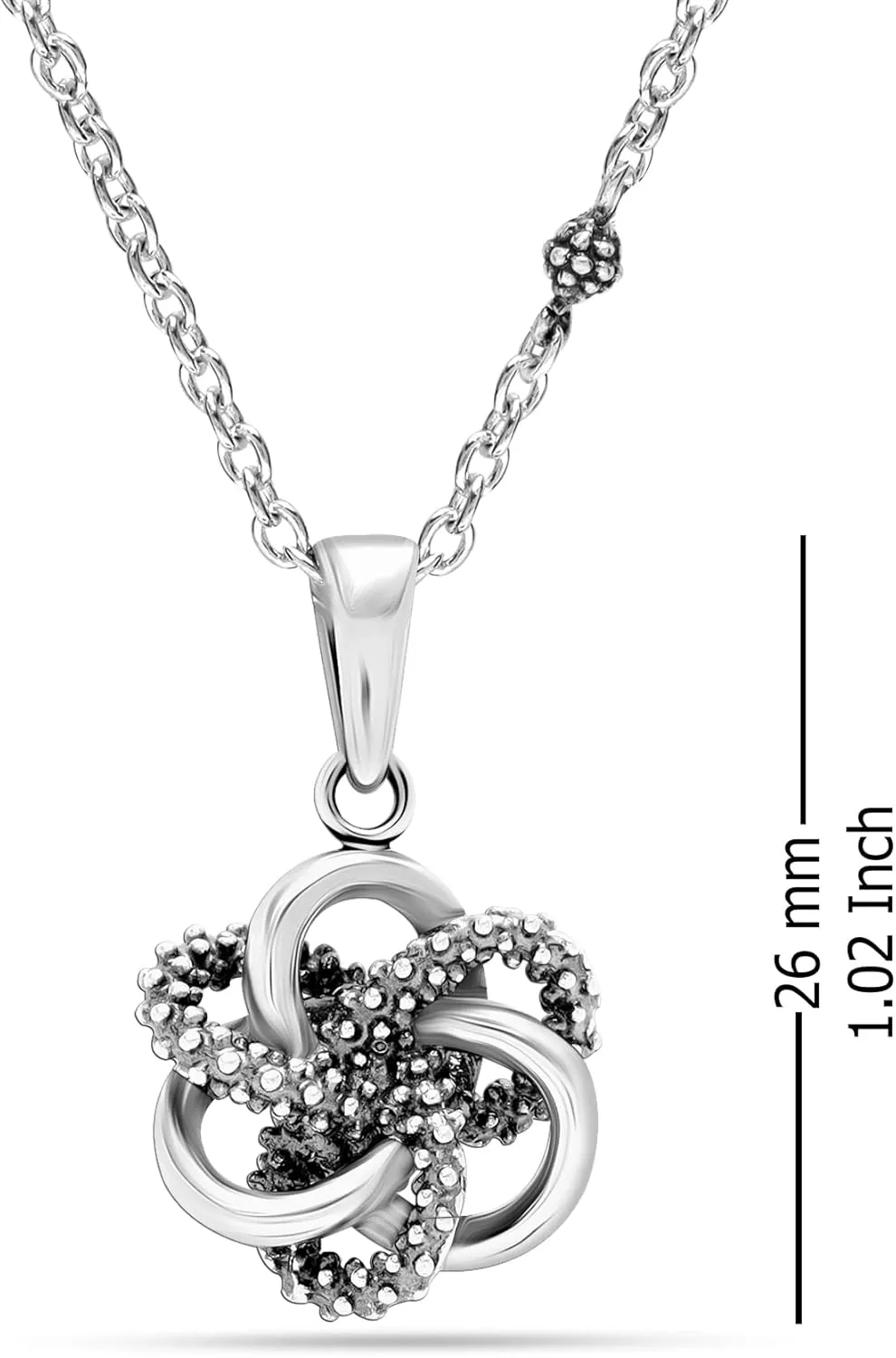 LeCalla 925 Sterling Silver Necklace Jewelry Lightweight Pendant with 18 inches Chain Necklace for Women Teen