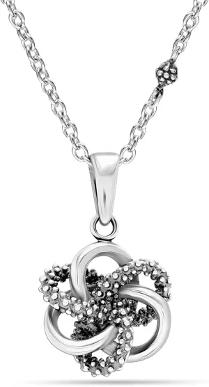 LeCalla 925 Sterling Silver Necklace Jewelry Lightweight Pendant with 18 inches Chain Necklace for Women Teen
