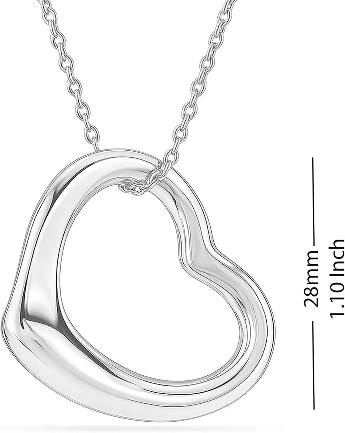 LeCalla 925 Sterling Silver Necklace Jewelry Lightweight Pendant with 18 inches Chain Necklace for Women Teen