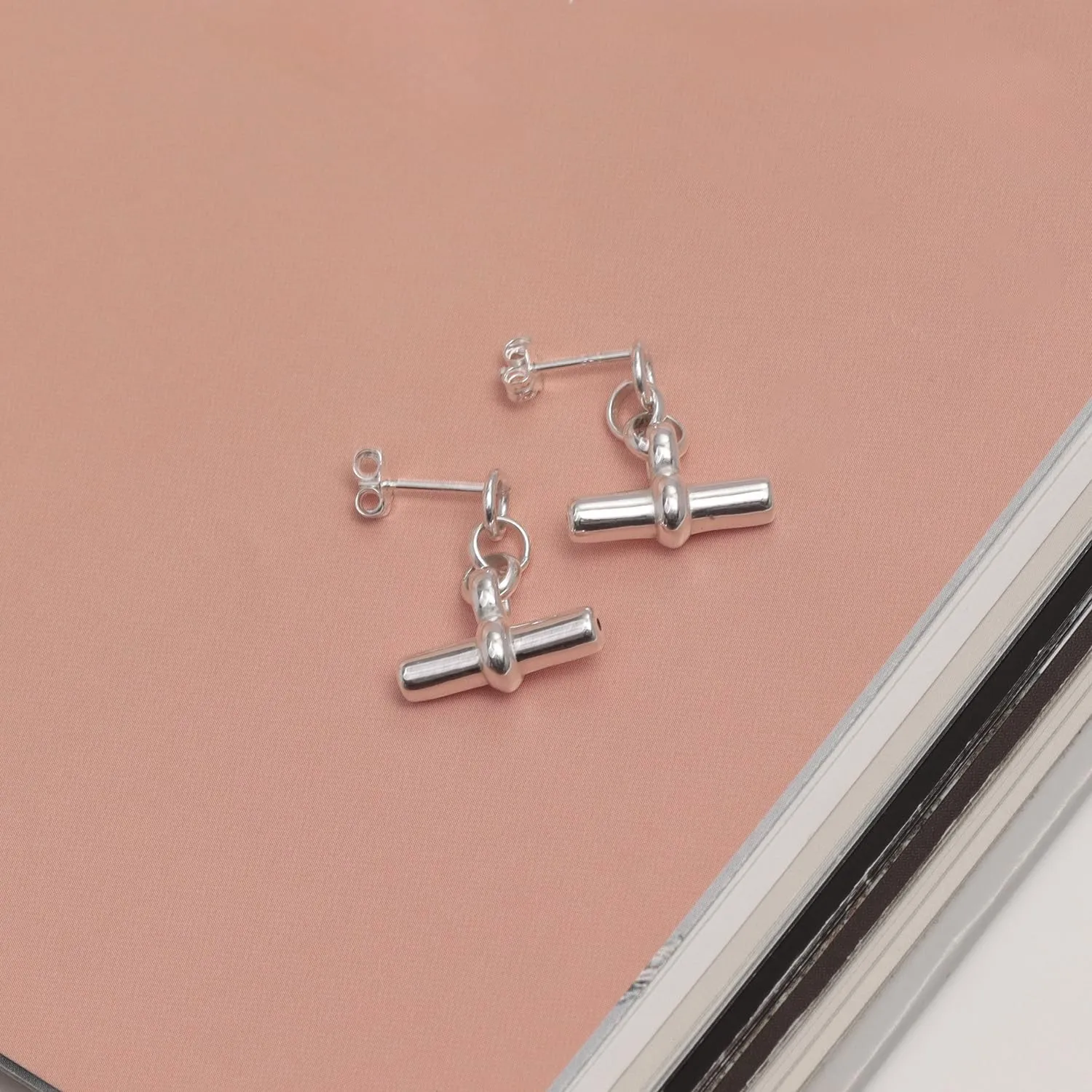 LeCalla 925 Sterling Silver T-Bar Earrings for Women | Women's Bar Earrings jewelry | Bar Drop Dangle Earrings Gift for Birthday Christmas