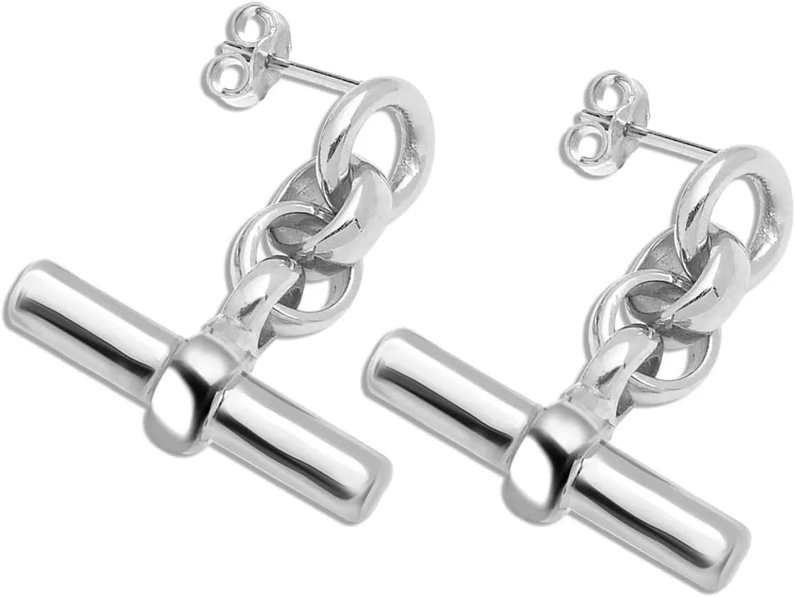 LeCalla 925 Sterling Silver T-Bar Earrings for Women | Women's Bar Earrings jewelry | Bar Drop Dangle Earrings Gift for Birthday Christmas