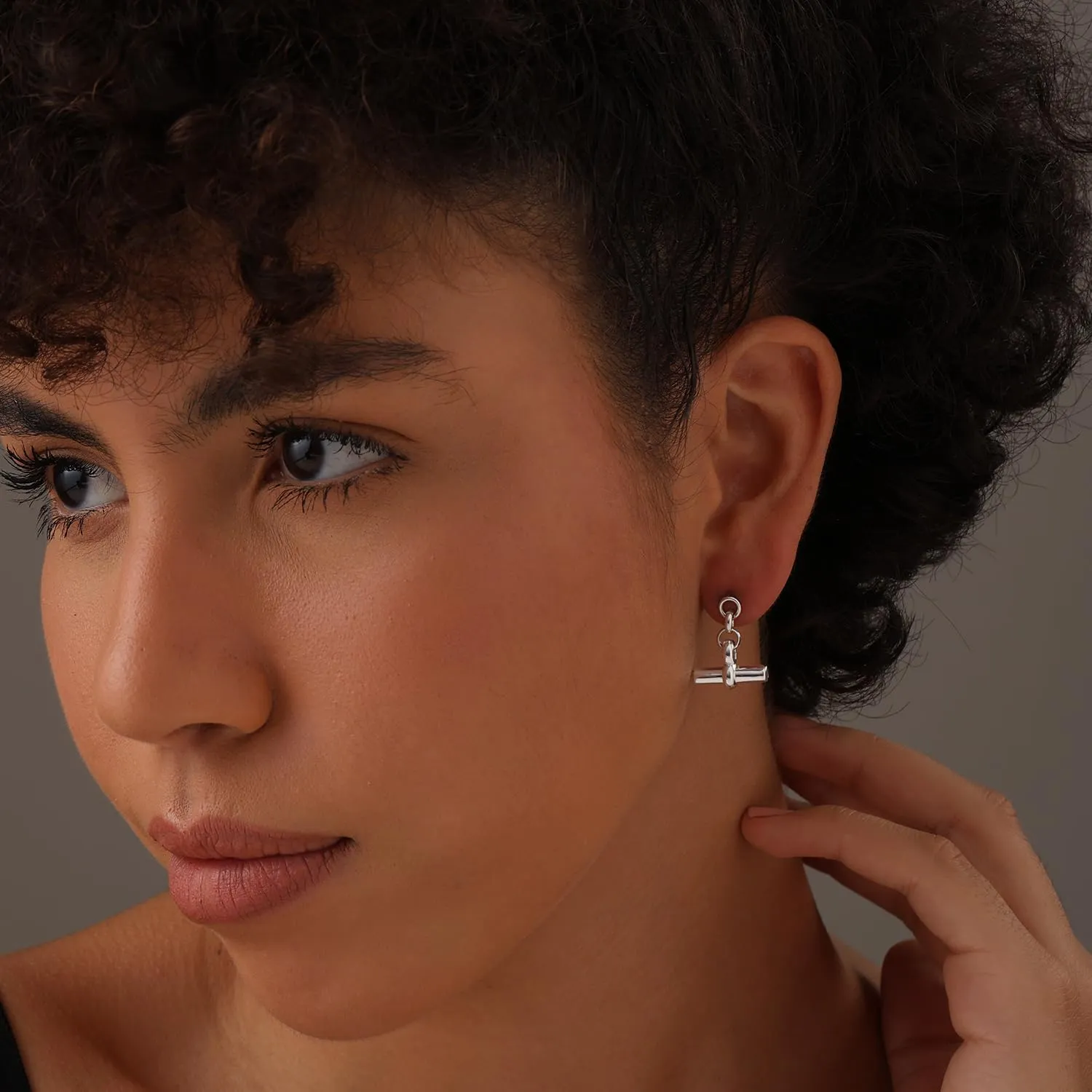 LeCalla 925 Sterling Silver T-Bar Earrings for Women | Women's Bar Earrings jewelry | Bar Drop Dangle Earrings Gift for Birthday Christmas