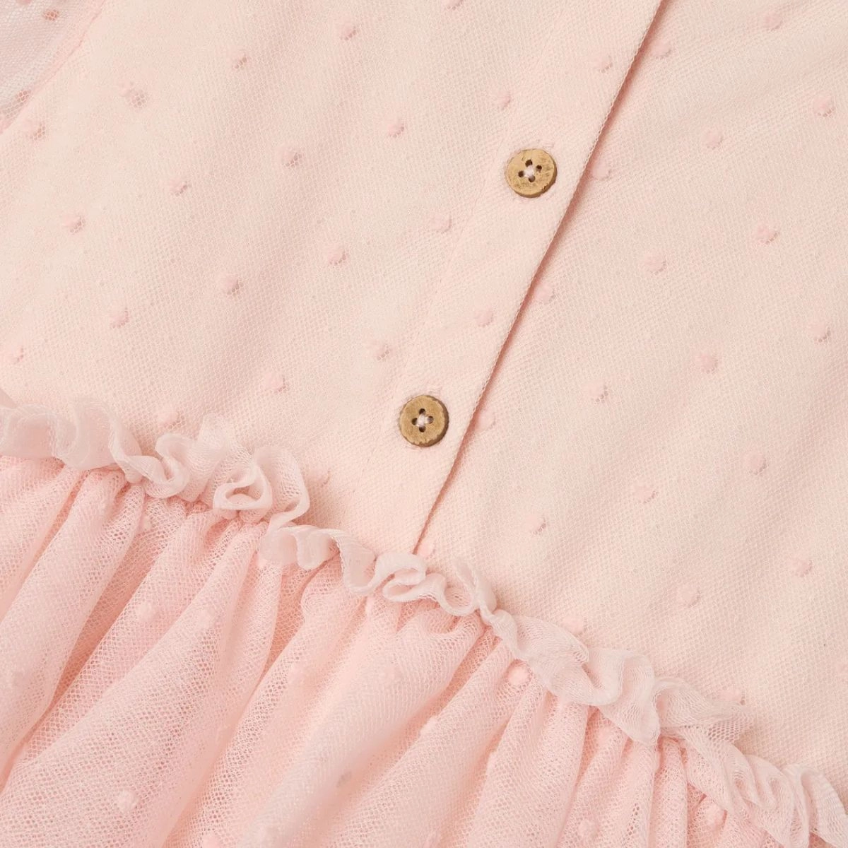 Lil' Atelier frilla tule jurk peach blush