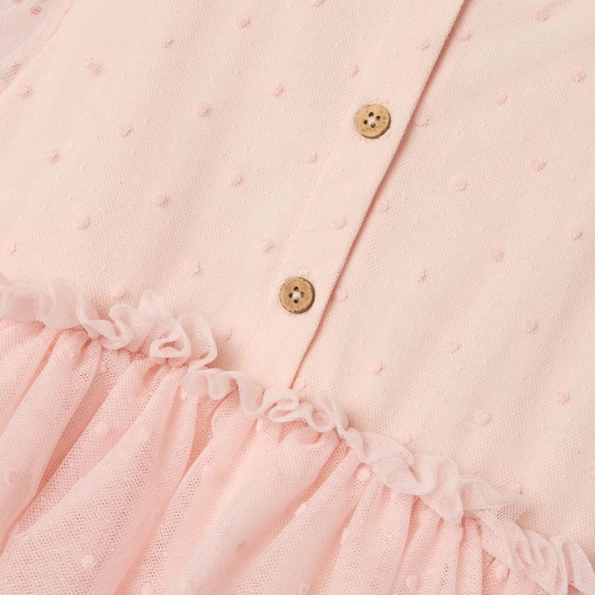 Lil' Atelier frilla tule jurk peach blush