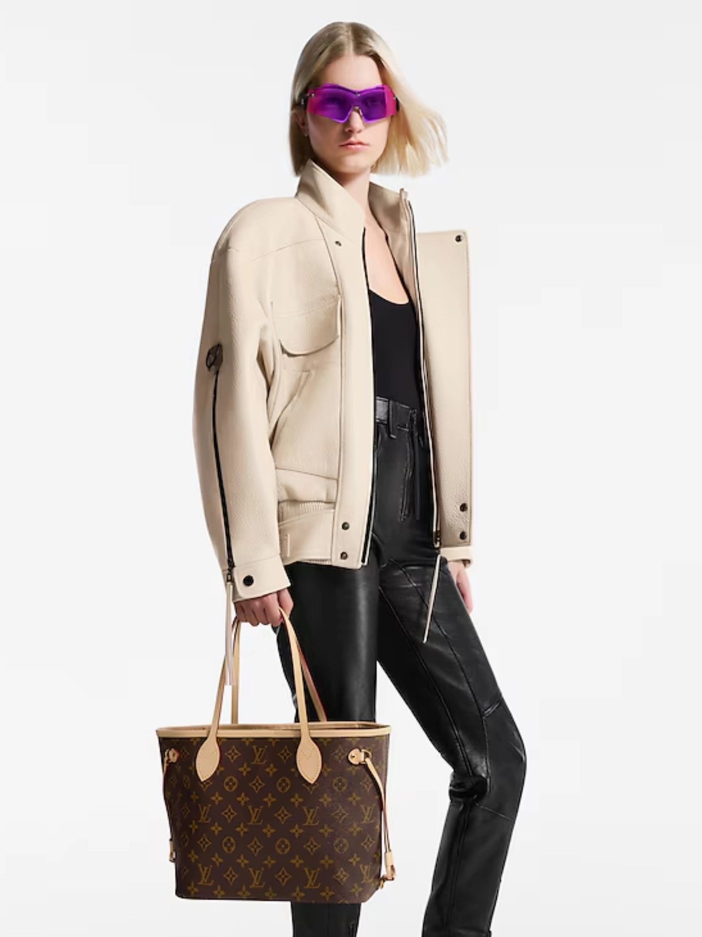Louis Vuitton Bolsa Neverfull PM Monogram Beige