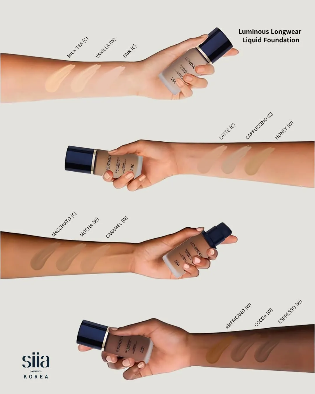 Luminous Longwear Liquid Foundation in C102 Milk Tea