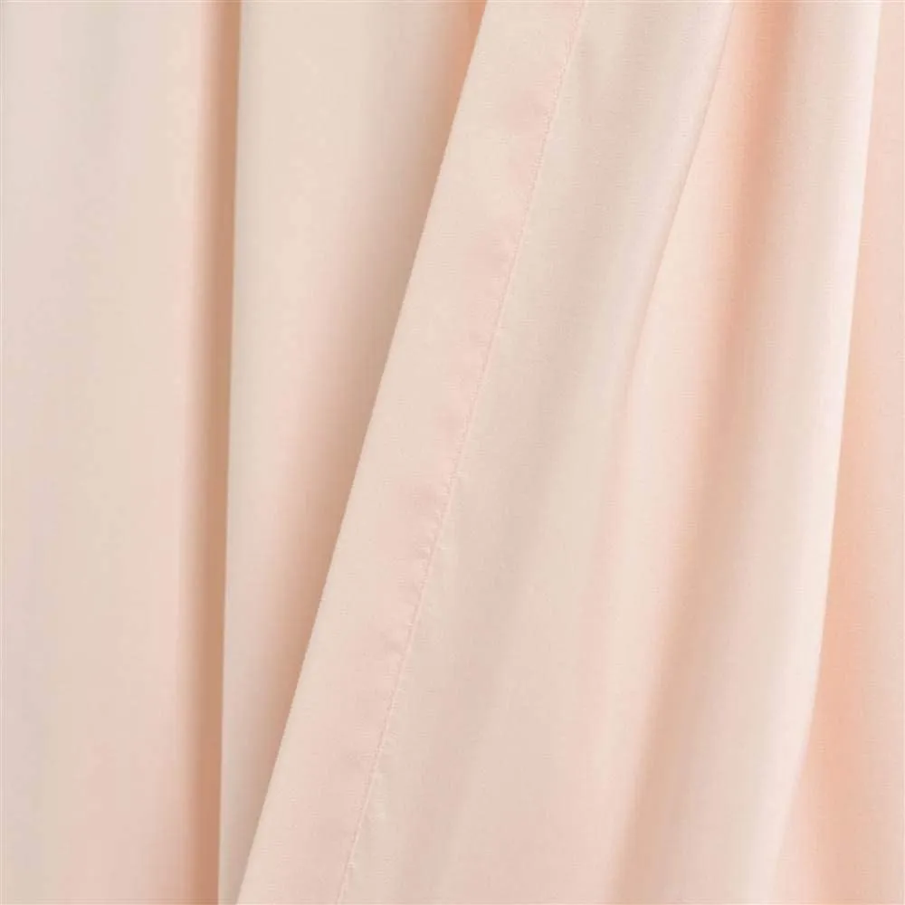Lush Decor, Blush Allison Ruffle Curtains Window Panel Set for Living, Dining Room, Bedroom (Pair), 63" x 40" (16T004557)