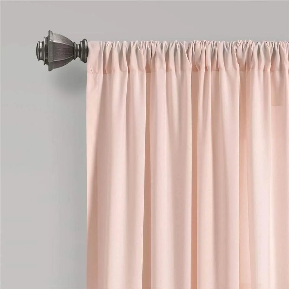Lush Decor, Blush Allison Ruffle Curtains Window Panel Set for Living, Dining Room, Bedroom (Pair), 63" x 40" (16T004557)