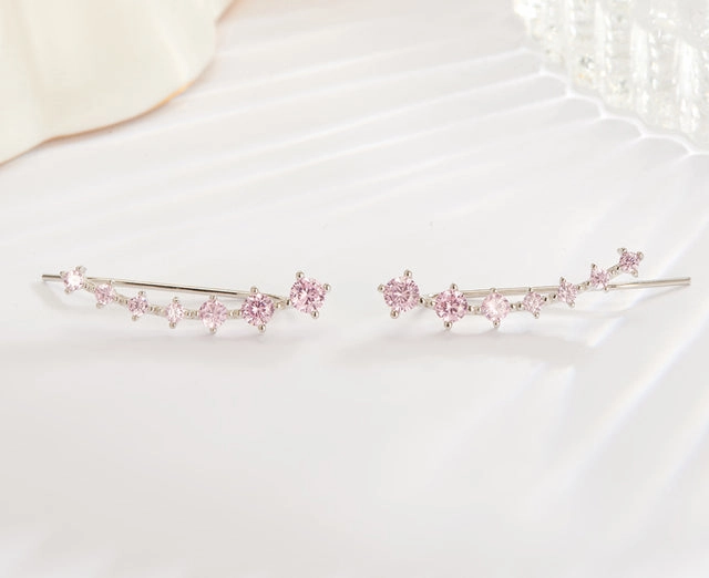 Lustre | Shiny Silver Earrings