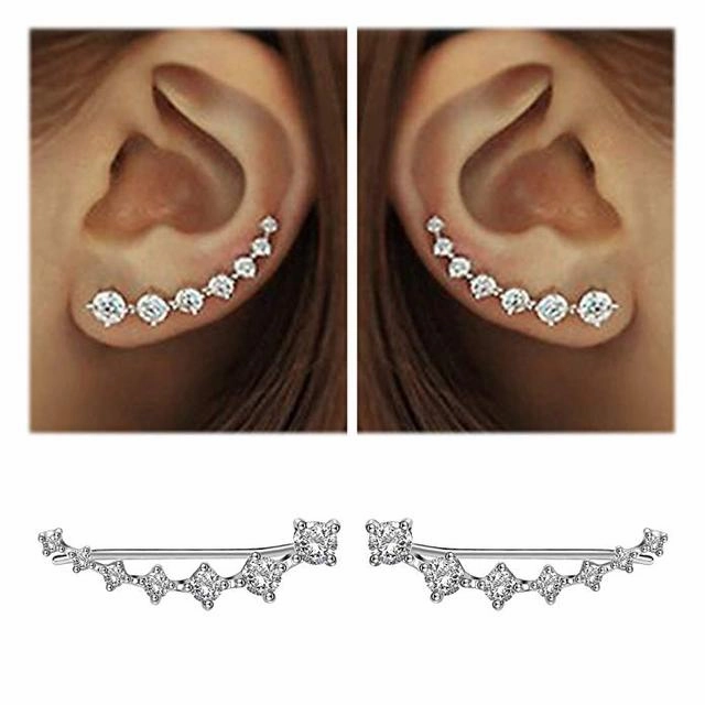 Lustre | Shiny Silver Earrings