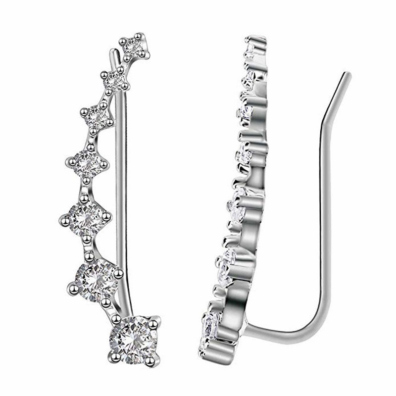 Lustre | Shiny Silver Earrings