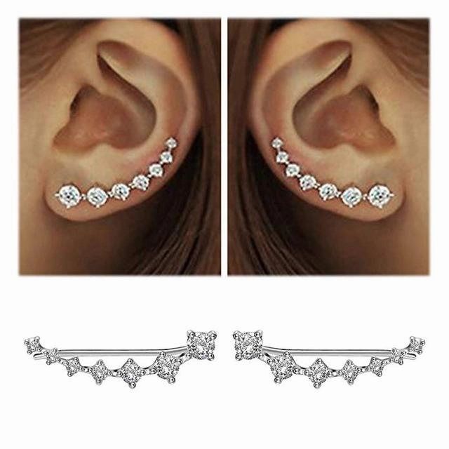 Lustre | Shiny Silver Earrings