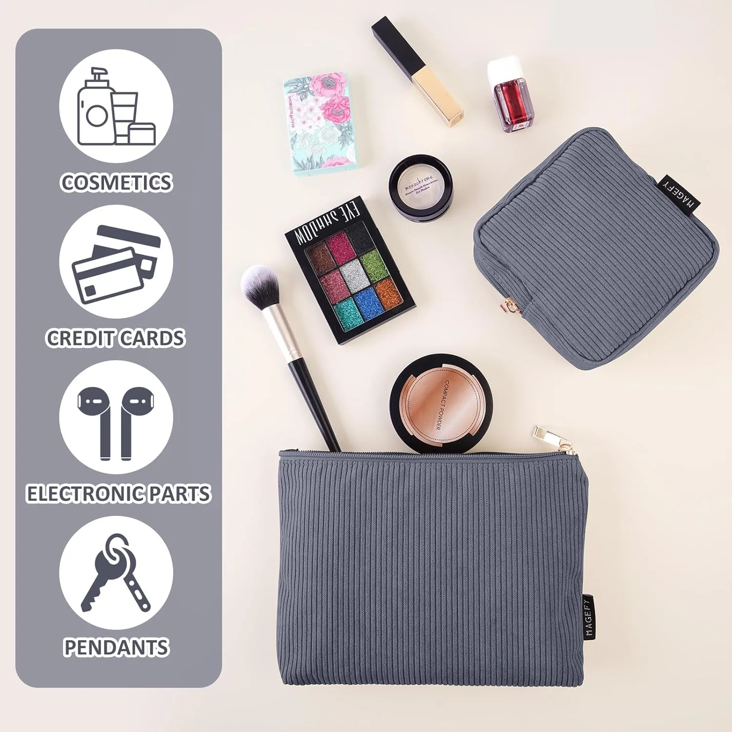 MAGEFY Makeup Bag Small Cosmetic Bag for Women