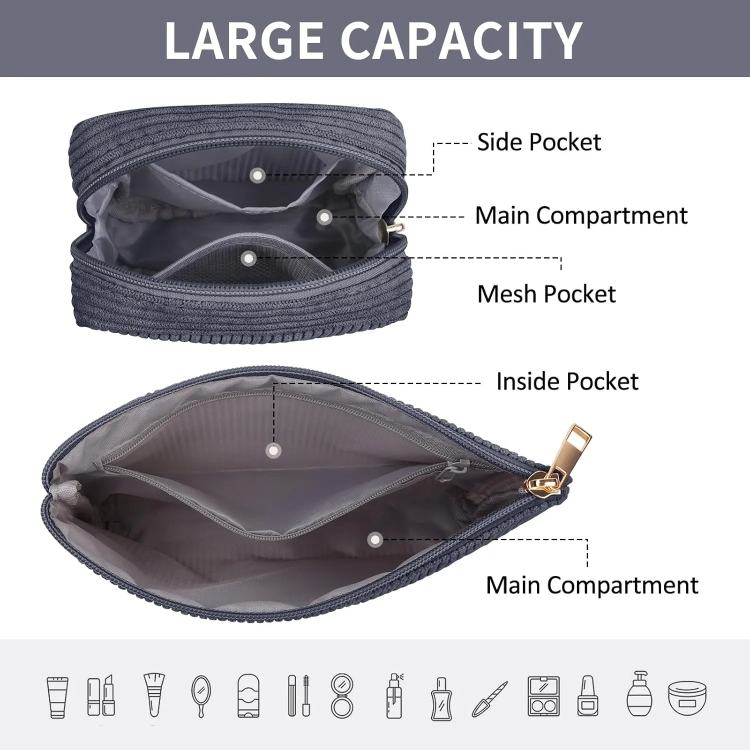MAGEFY Makeup Bag Small Cosmetic Bag for Women