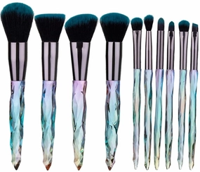 Makeup Brush 10 Pieces Professional Makeup Brush Set Cosmetics Blush Foundation Brush Eye Shadow Lip Brow Makeup Brush Set(A,Suit)