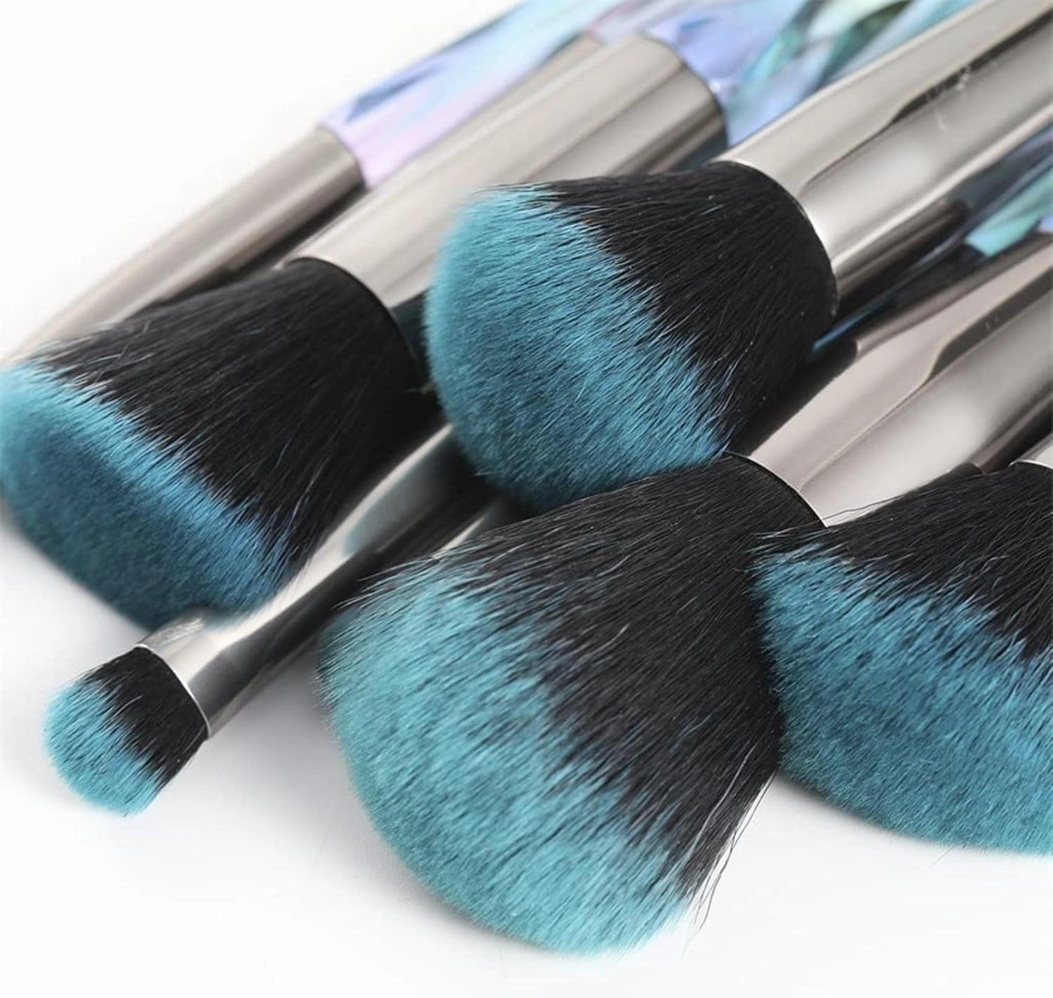 Makeup Brush 10 Pieces Professional Makeup Brush Set Cosmetics Blush Foundation Brush Eye Shadow Lip Brow Makeup Brush Set (Color : B, Size : Suit)(A,Suit)