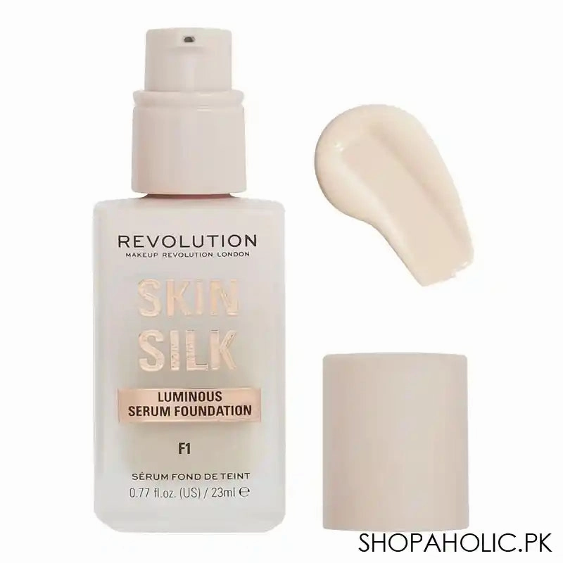 Makeup Revolution Skin Silk Luminous Serum Foundation, Cruelty-Free, Vegan, 23ml, F1